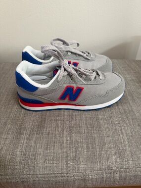 New Balance Kids Gray, Blue & Red Athletic Sneaker